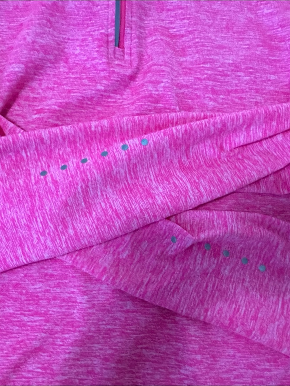 Nike Women's Pink Heather Half-Zip Performance Pullover- Large NWOT - Picture 5 of 6